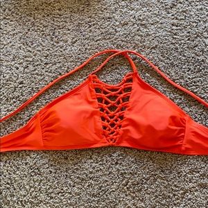 Orange swim bikini top